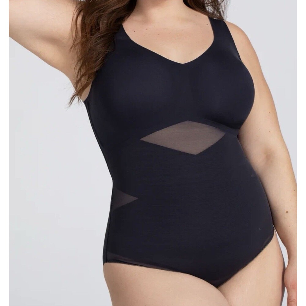 NWT Honeylove LiftWear Tank Cami Bodysuit Black Shape Wear 3XL